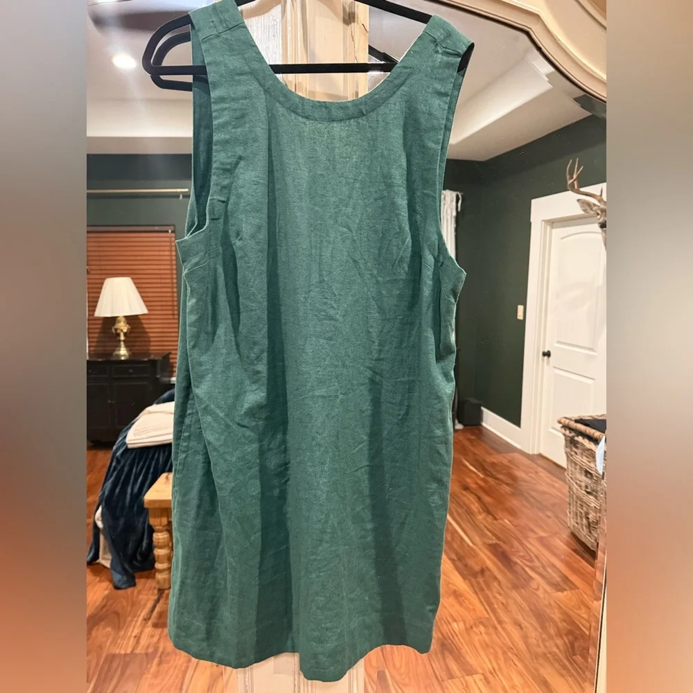 Free People Shift Dress in Forest Green - Picture 5 of 7